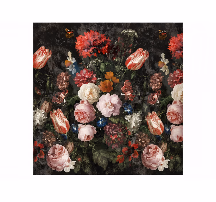 Wall mural nature flowers design - TenStickers