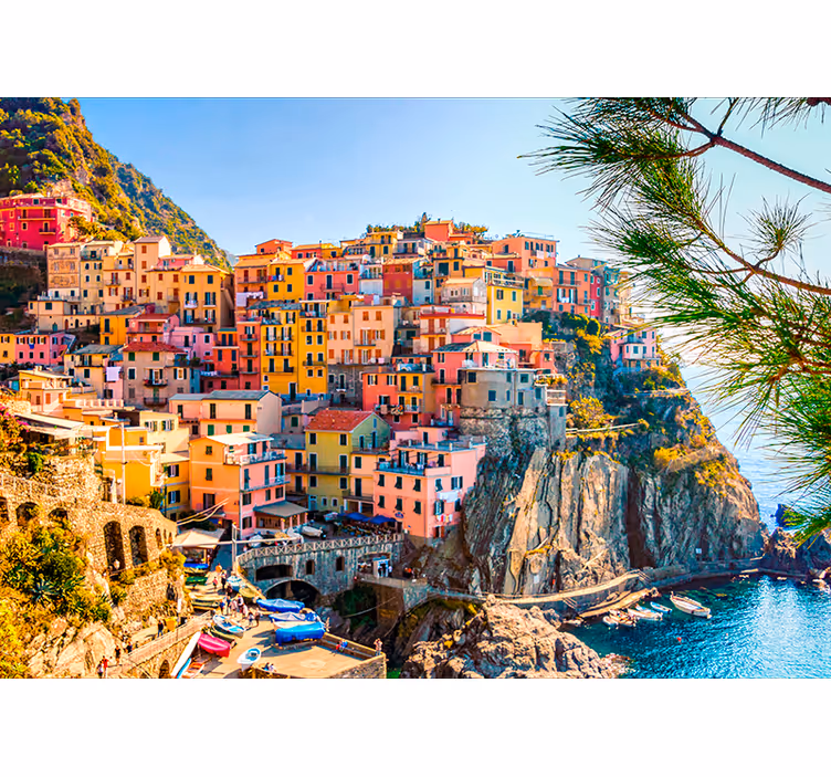 Italian coast wall mural for you - TenStickers