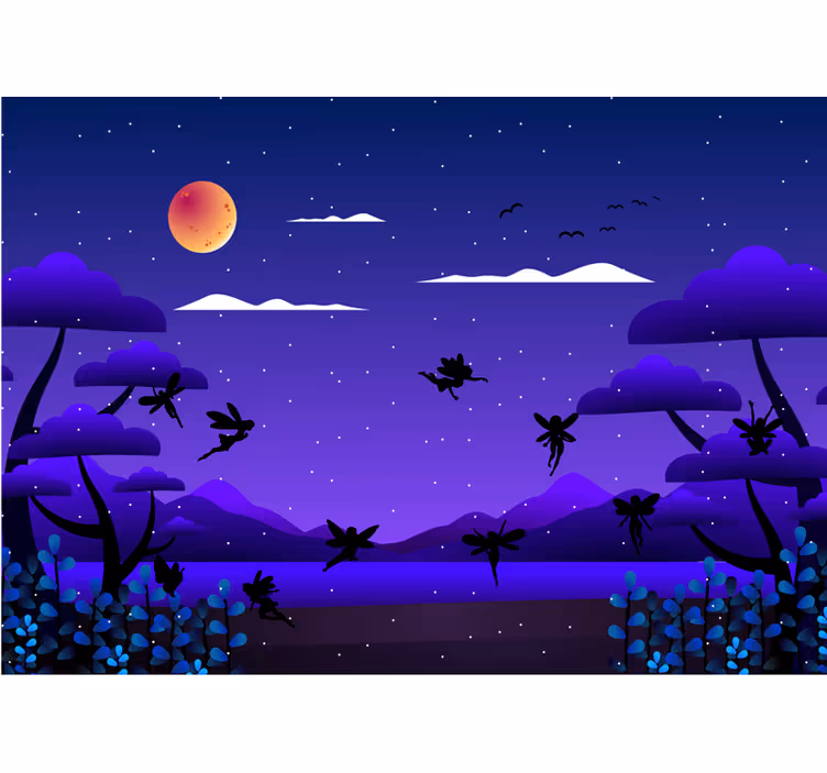 Kids murals magical forest - TenStickers