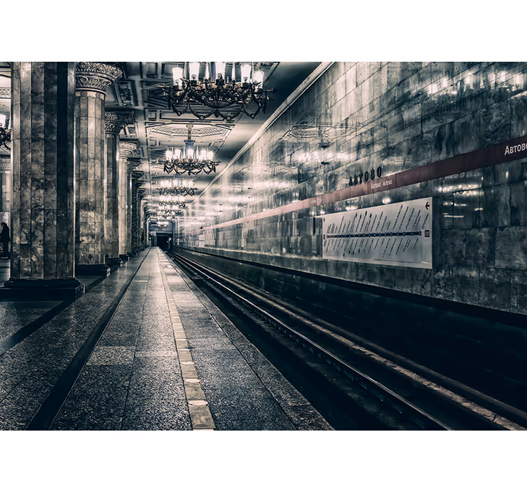 Unique metro Platform wall mural - TenStickers