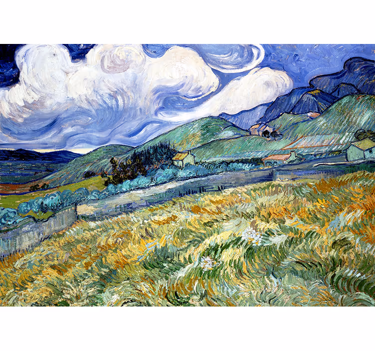 Landscape wall mural rolling green hills - TenStickers