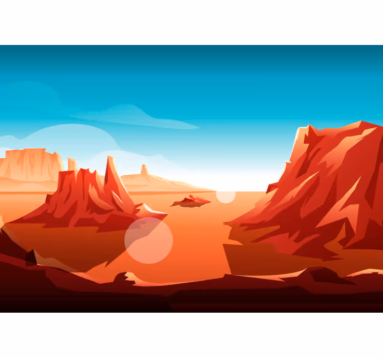 Desert sun kids wall murals - TenStickers