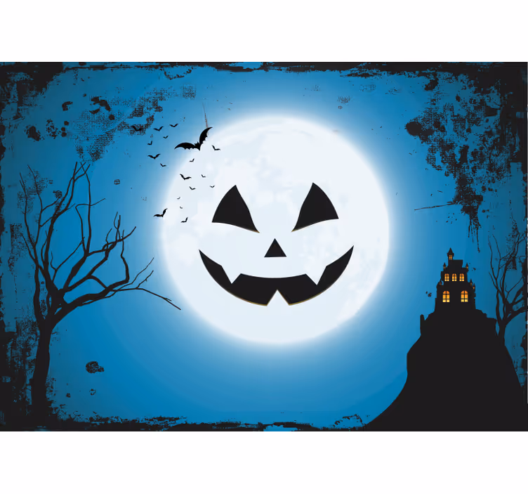 Spooky Pumpkin Grin wall mural halloween - TenStickers