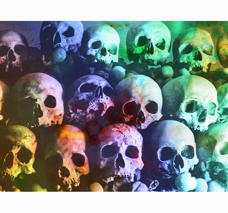 Skulls and Color graffiti wall mural - TenStickers