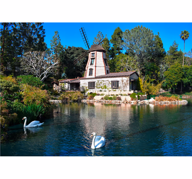 Charming Windmill Retreat landscape wall mural - TenStickers