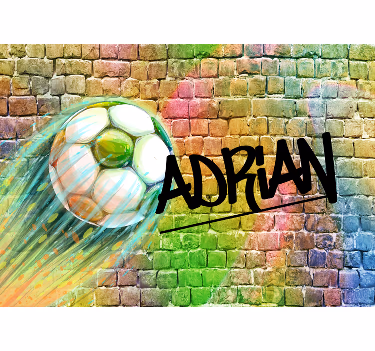 Wall mural vehicle soccer ball in motion - TenStickers