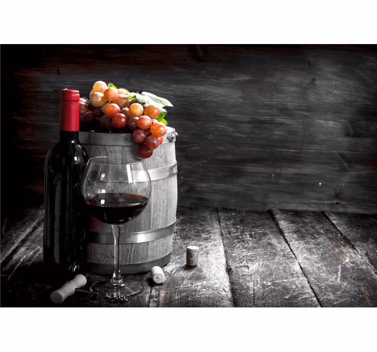 Wine and Grapes other wall mural - TenStickers