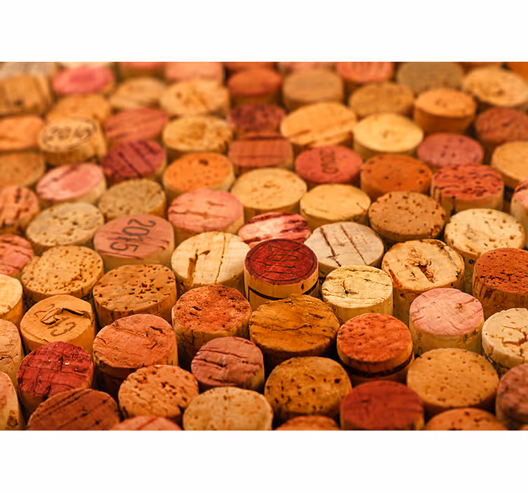 Cork collection patterns texture wall mural - TenStickers