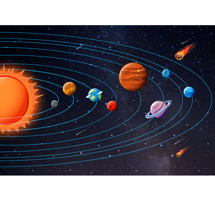 Animation Kids Space Mural Bedroom - TenStickers