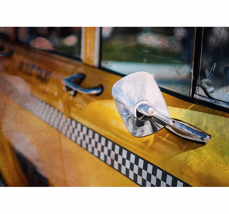Wall mural new york iconic yellow taxi art - TenStickers