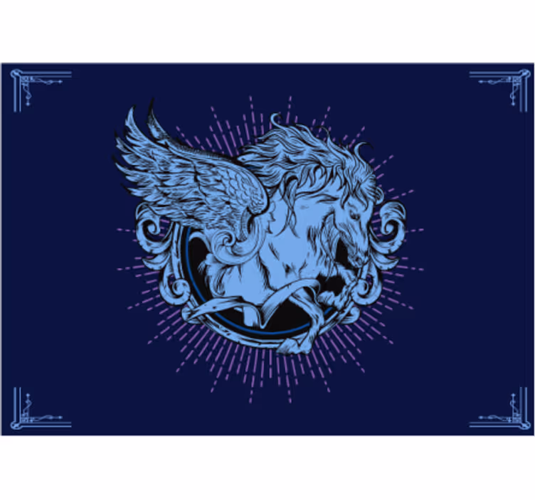 Lion wall mural winged lion emblem - TenStickers