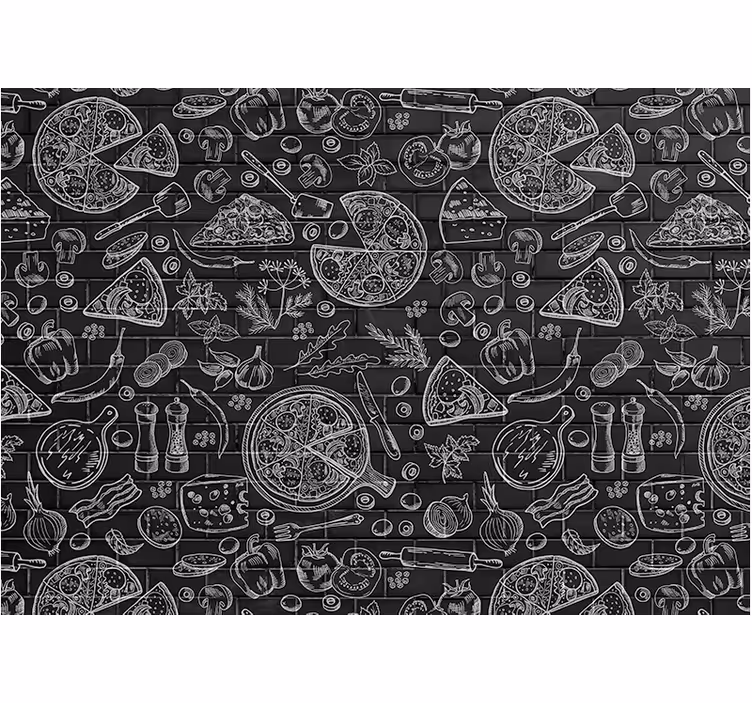 Wall mural kitchen culinary delights artwork - TenStickers