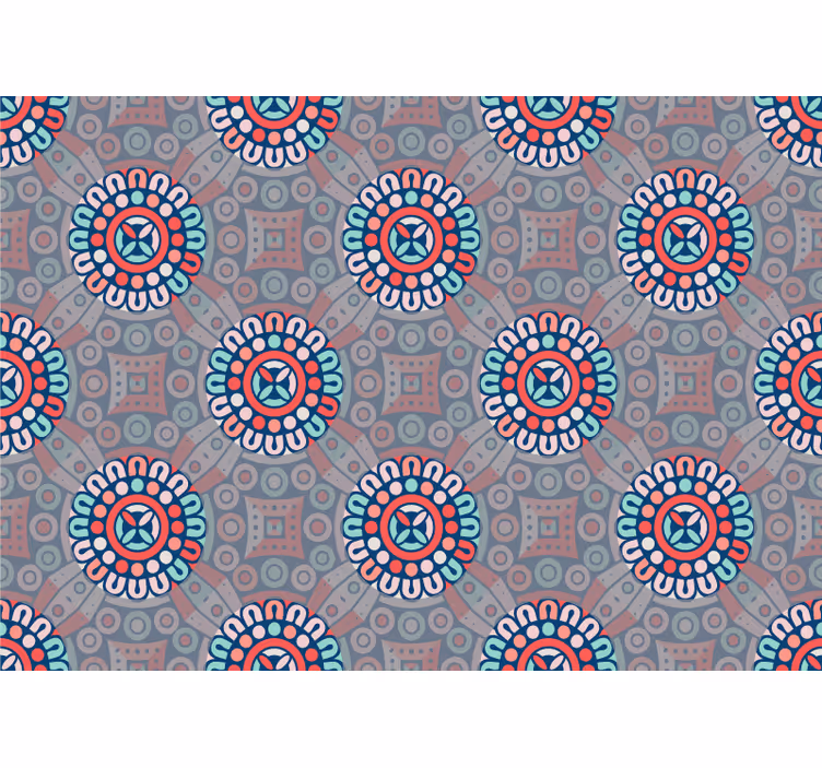 Geometric Floral Patterns texture wall mural - TenStickers