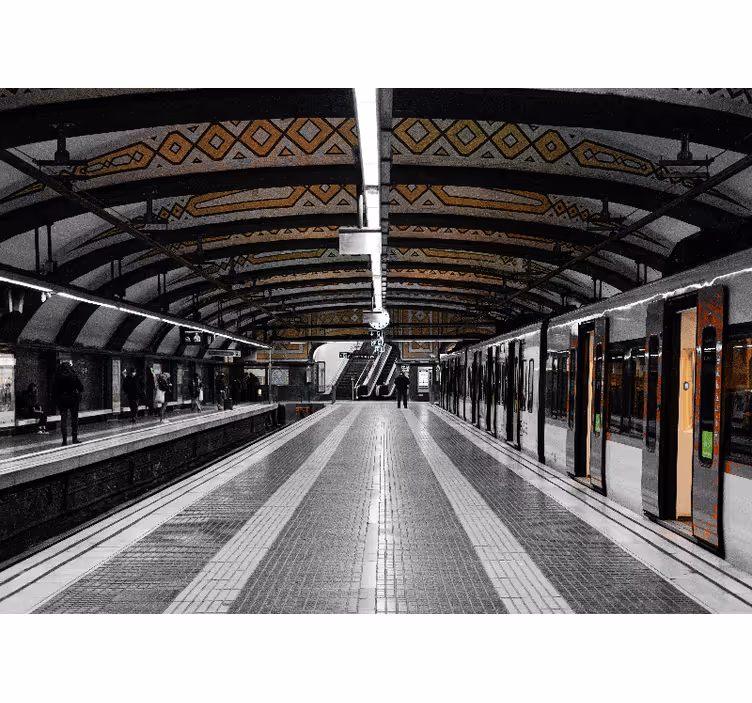 Subway Station Architecture city wall mural - TenStickers