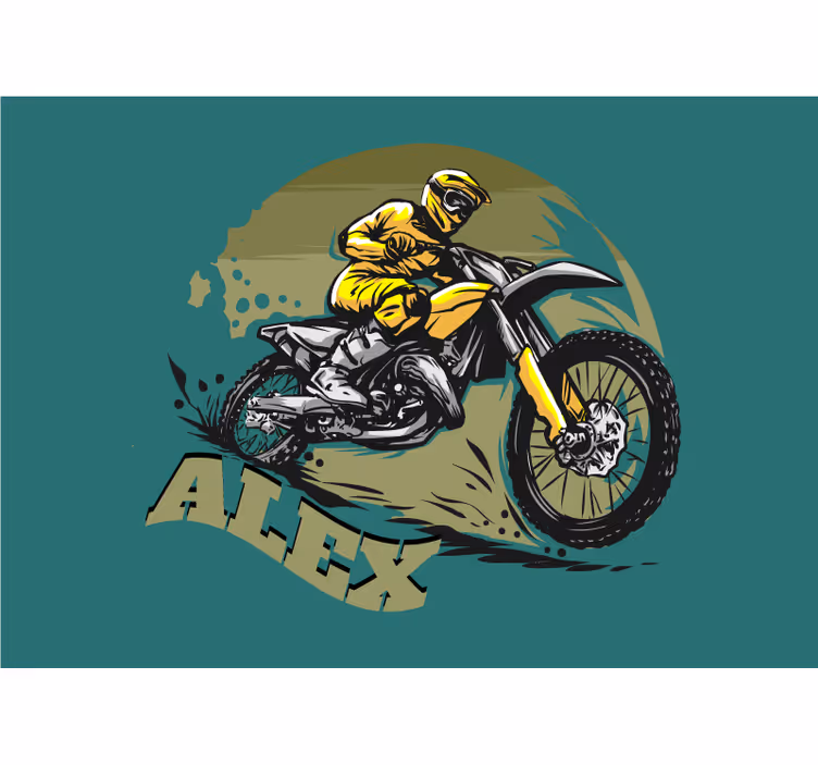 Wall mural vehicle motocross rider action - TenStickers