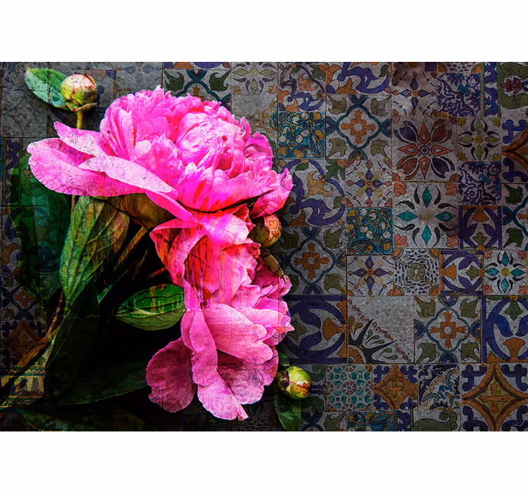 Floral Landscape wall mural - TenStickers
