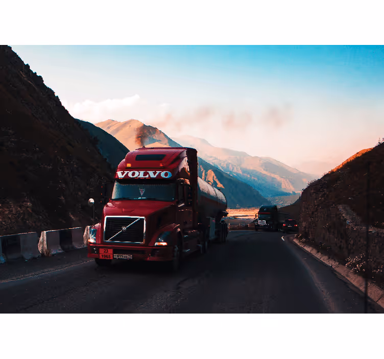 Truck in great scenery wall mural - TenStickers