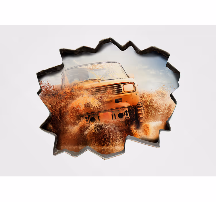 Rusty Off-Roader wall mural vehicle - TenStickers