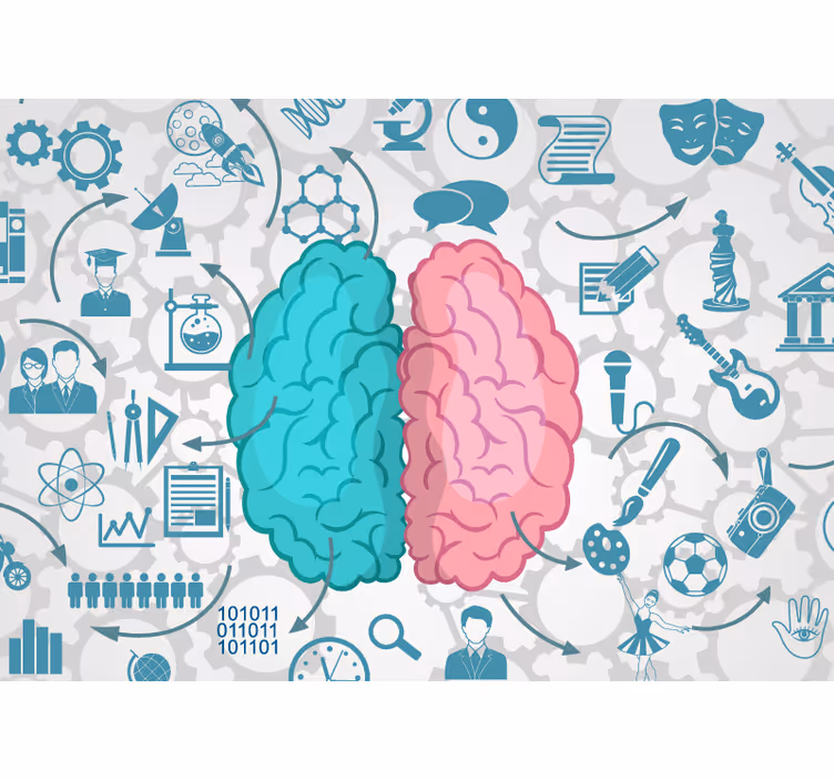 Wall mural modern inspired by creative brain concept - TenStickers