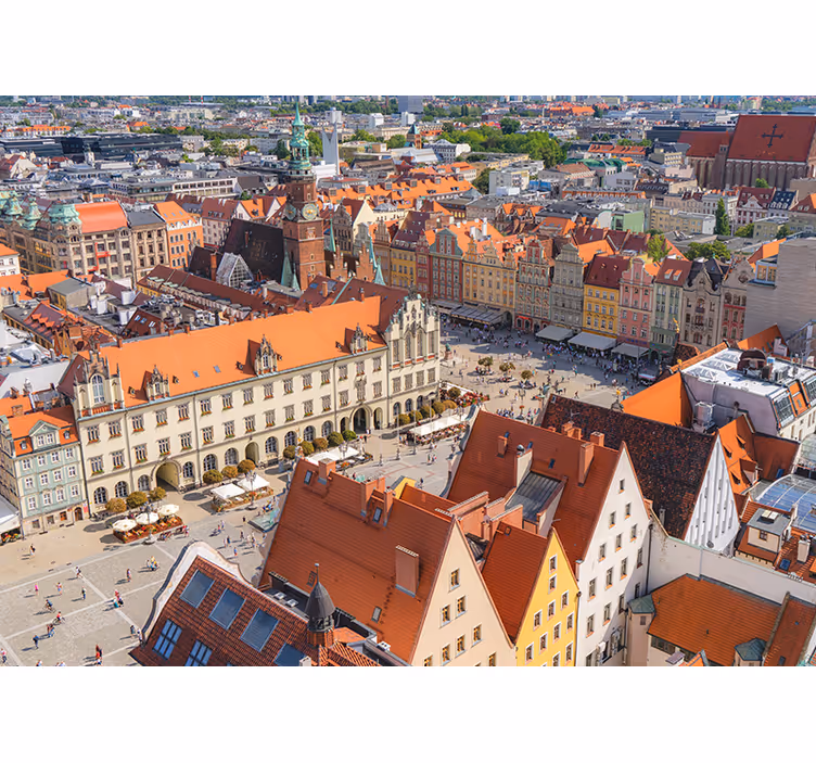 Historic Cityscape View city wall mural - TenStickers