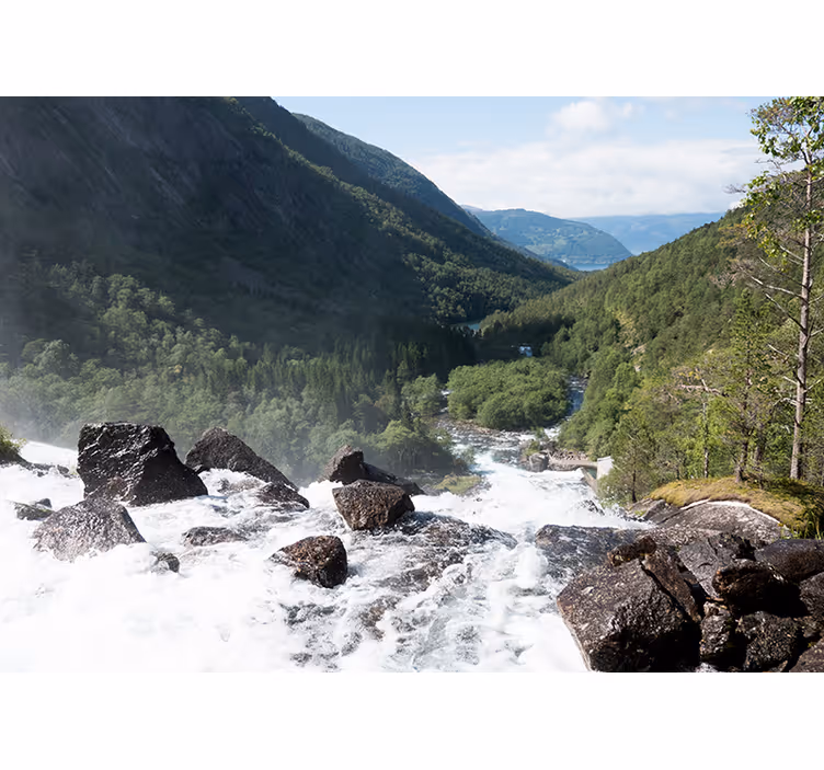 Wall mural nature flowing river scene - TenStickers
