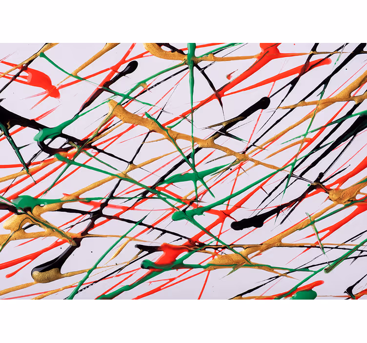 Abstract wall mural energetic brush strokes - TenStickers