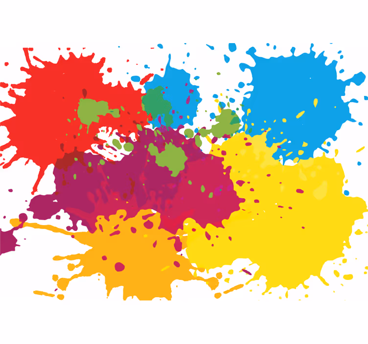 Graffiti wall mural colorful splash designs - TenStickers