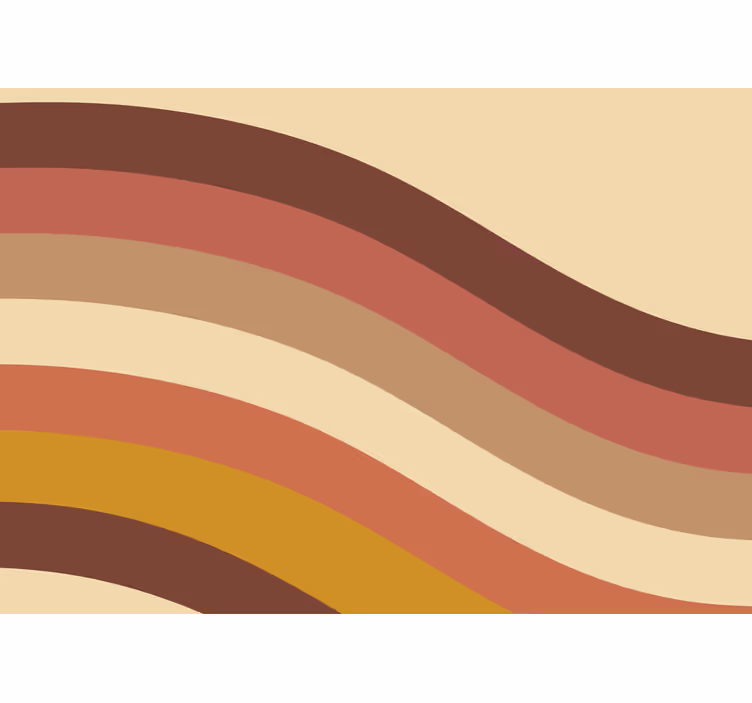 Wavy Earth Tones abstract wall mural - TenStickers