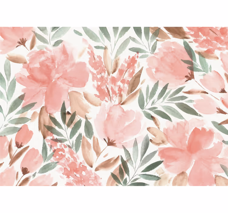 Flower wall mural floral elegance design - TenStickers