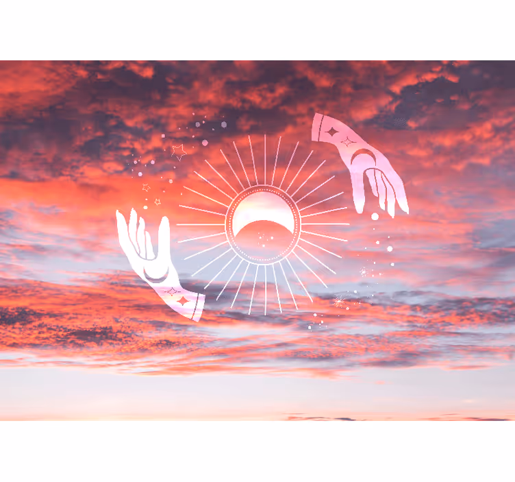 Quote wall mural cosmic embrace - TenStickers