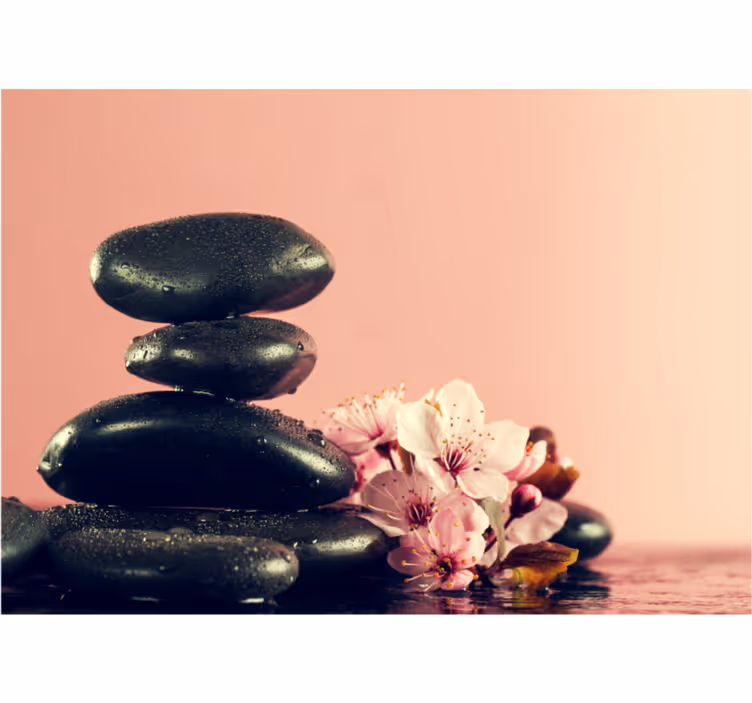 Zen wall mural pebble calm - TenStickers