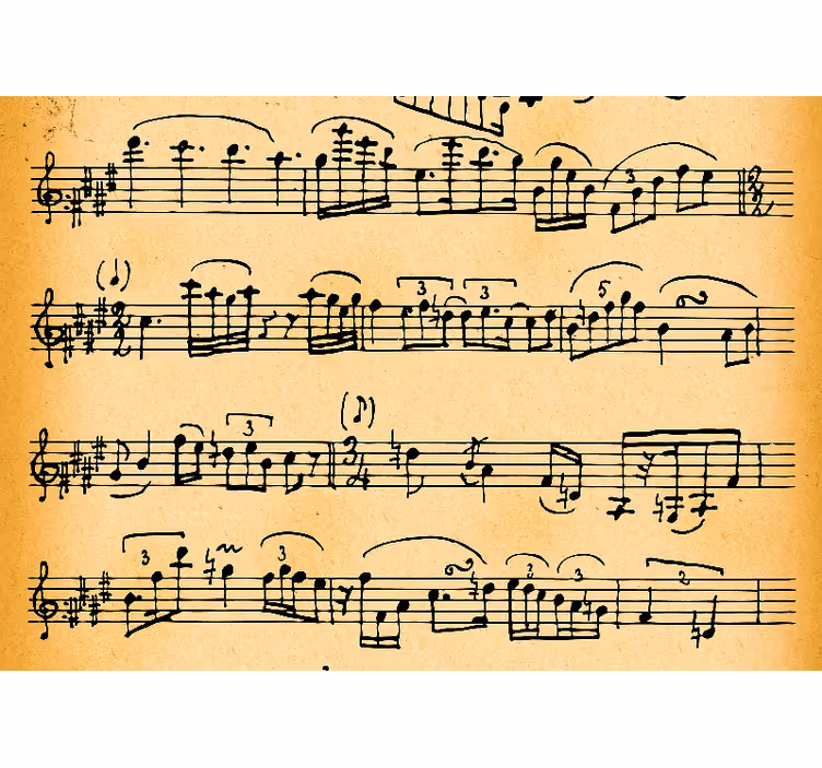 Music wall mural music score designs - TenStickers