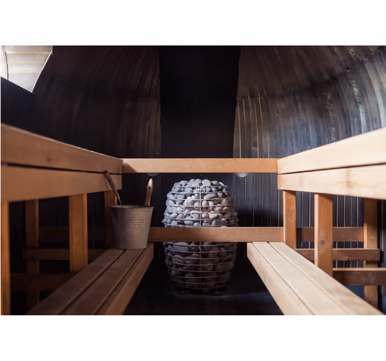 Zen wall mural for a calming sauna experience - TenStickers