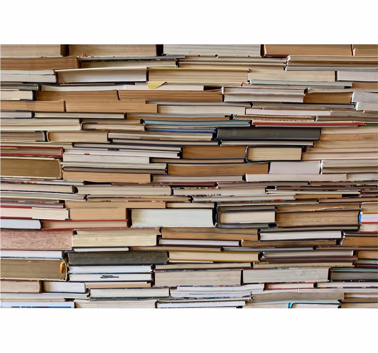Texture wall mural layered book stacks - TenStickers