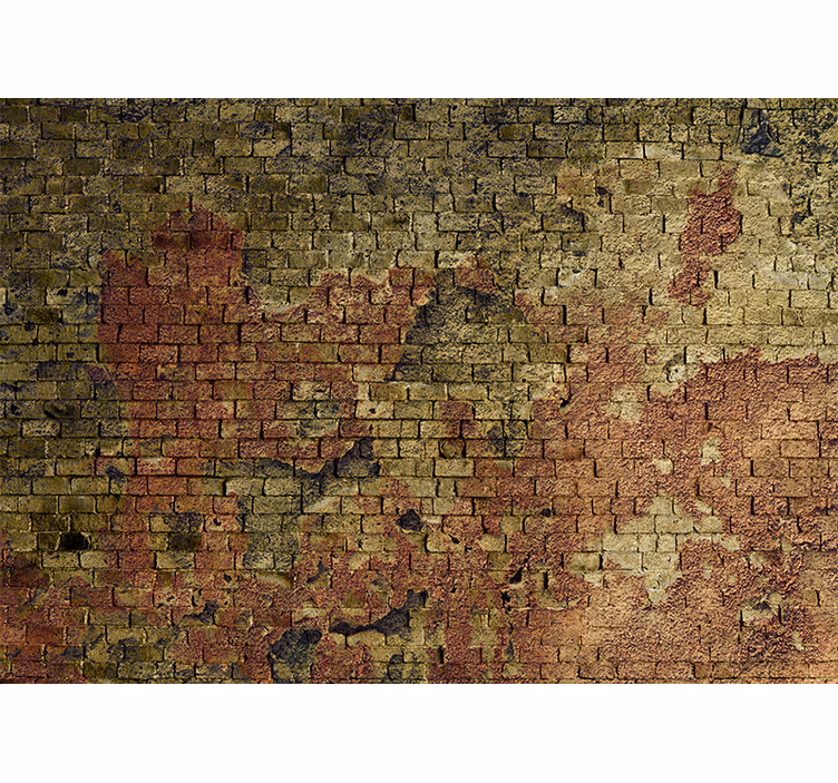 Mural stone wall aged brick texture design - TenStickers