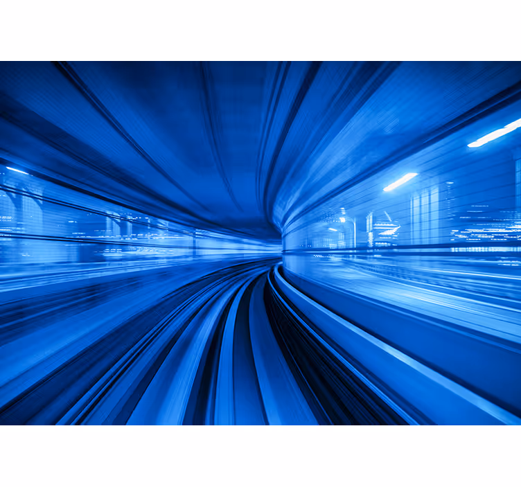 Wall mural vehicle dynamic subway movement - TenStickers