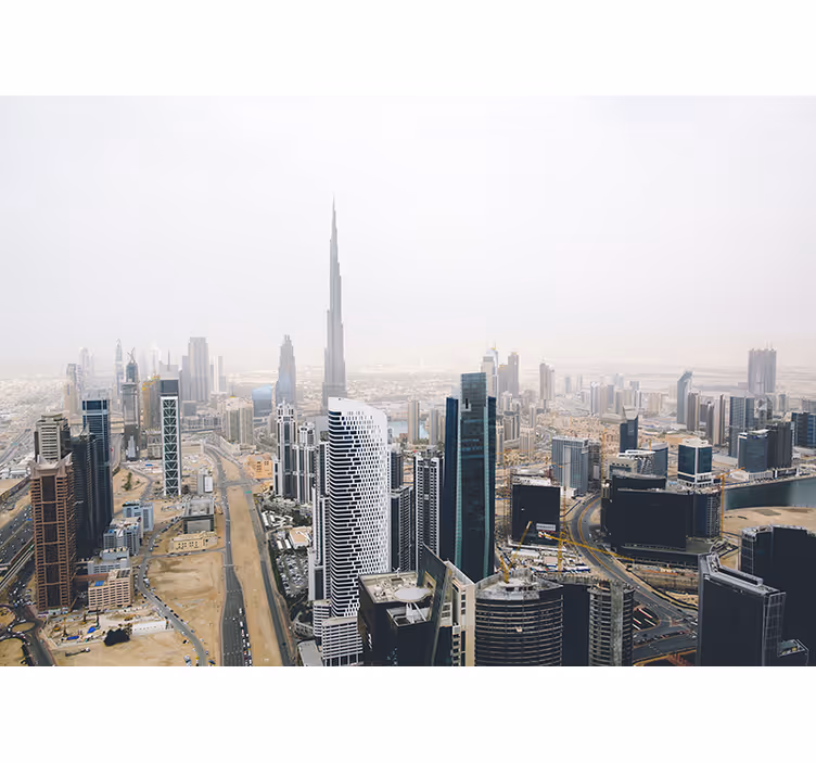 Emirates high rise building wall mural - TenStickers