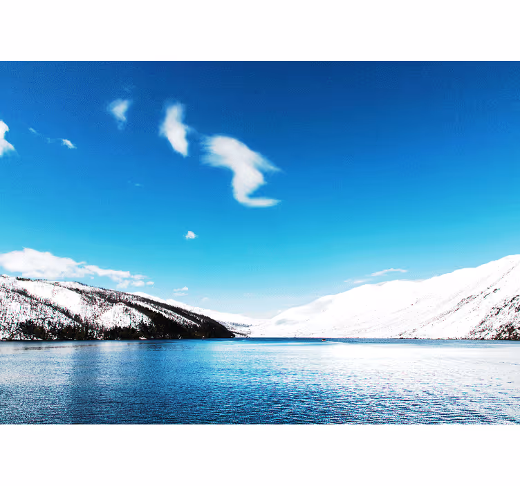 Landscape wall mural snow-capped peaks - TenStickers