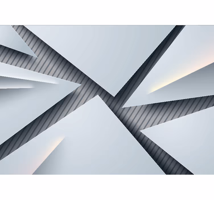 White shattered pieces  3D Wall Mural - TenStickers