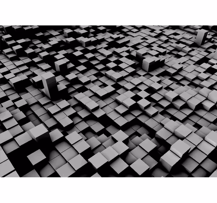 Abstract wall mural geometric block design - TenStickers