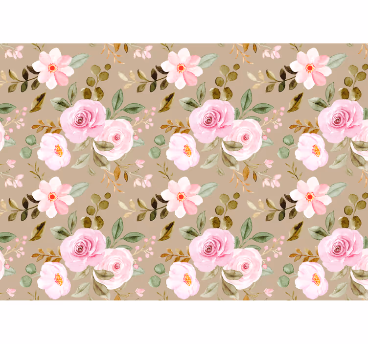 Floral Blossom Elegance flower wall mural - TenStickers