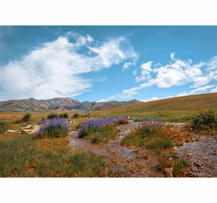 Wall mural nature vast mountain view - TenStickers