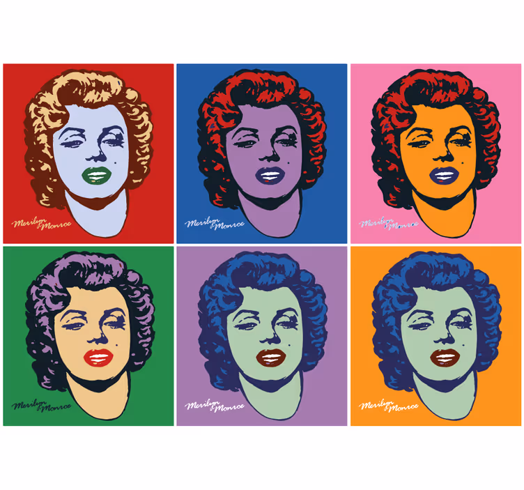 Pop art Marilyn Monroe Urban Art Wall Mural - TenStickers