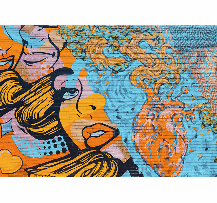 Graffiti wall mural colorful urban expression - TenStickers