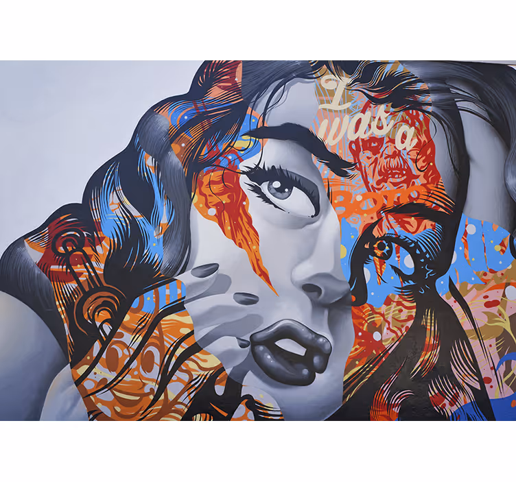 Graffiti wall mural urban dynamic portrait - TenStickers