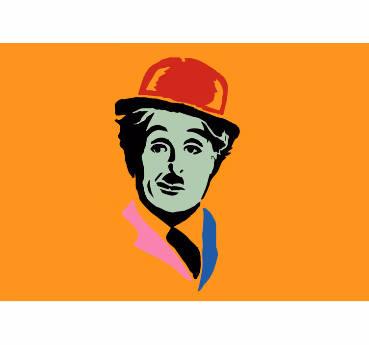 Art wall mural iconic silent film star - TenStickers