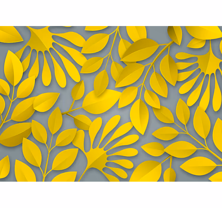 Wall mural nature lively leaf designs - TenStickers