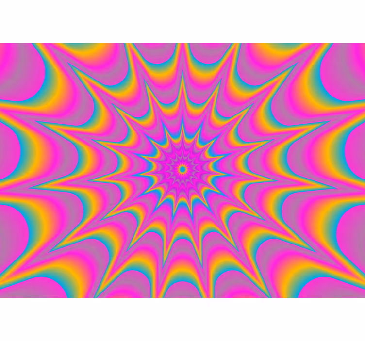 Psychedelic optical retro star Wall Murals - TenStickers