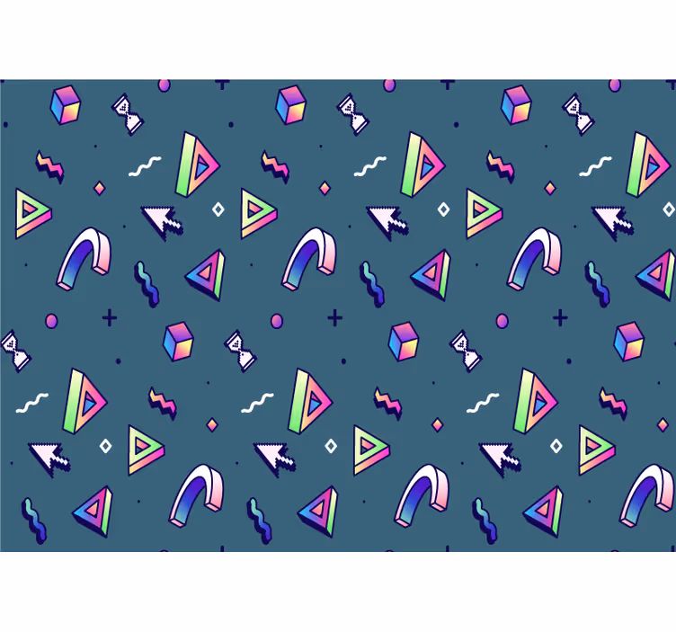 Romantic wall mural geometric shape discovery - TenStickers