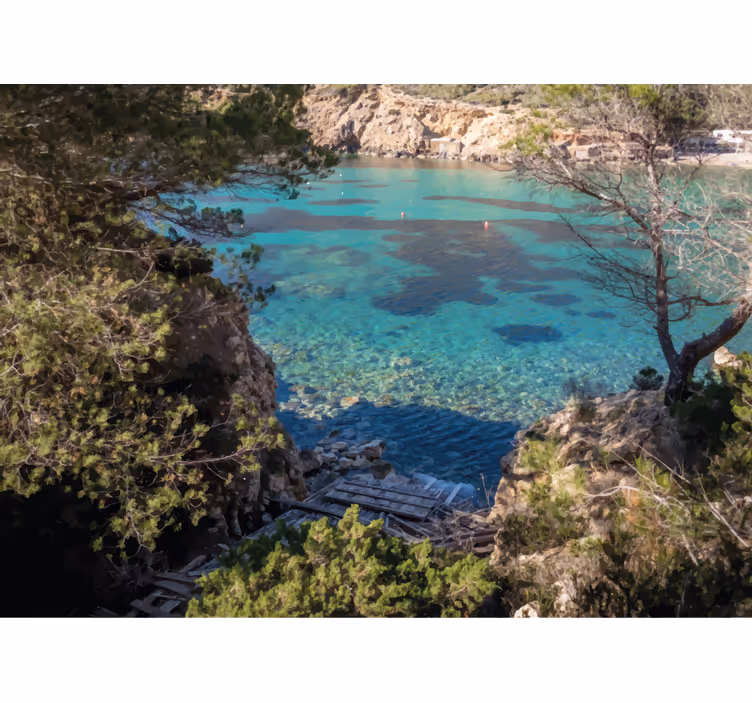 Wall mural nature clear coastal landscape - TenStickers